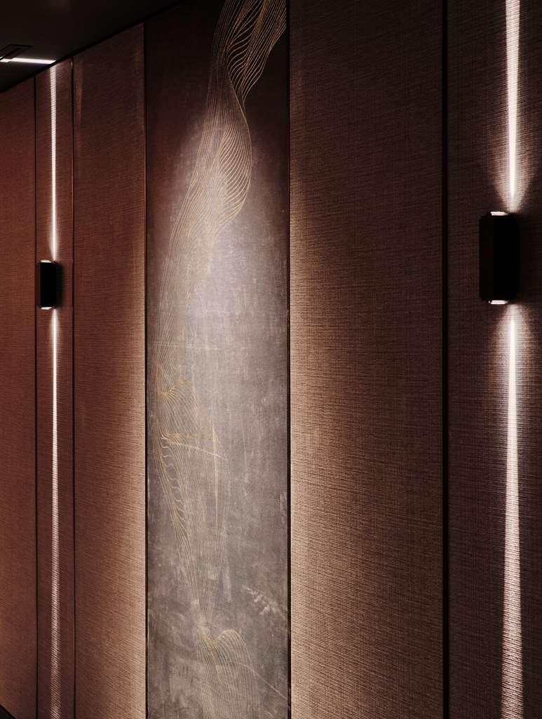 جراند حياة الكويت الغرفة الصورة A brushed stainless steel refrigerator